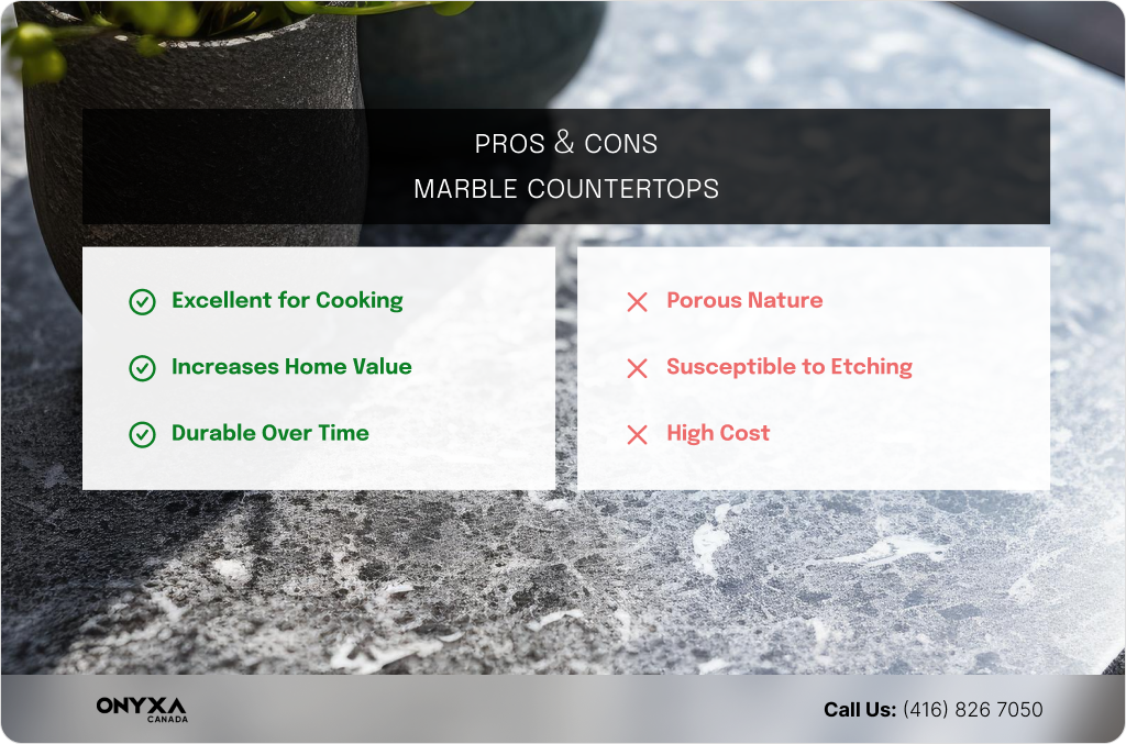 Top Types of Kitchen Countertops in 2024 4 Pros and Cons Marble Countertops