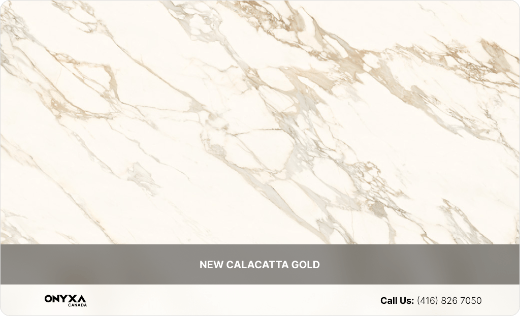 Porcelain Slabs for Shower Walls - NEW CALACATTA GOLD