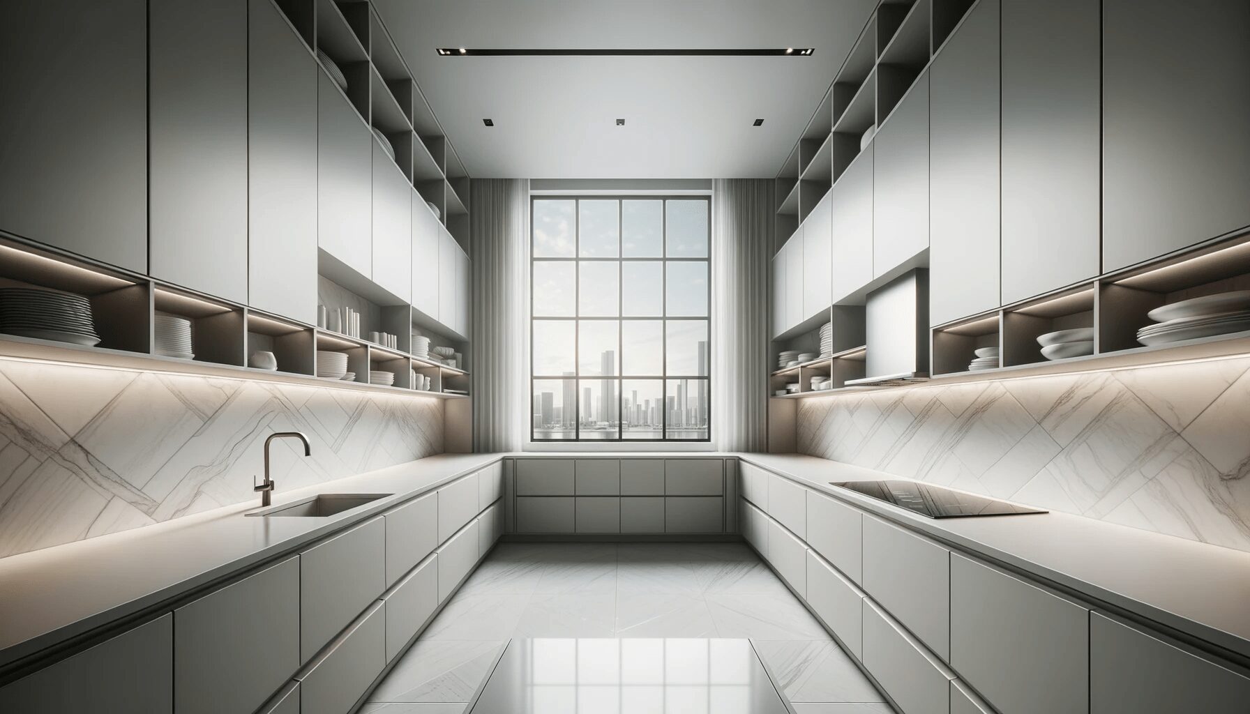 Kitchen Backsplash Trends 2023 3 Book-matched porcelain slab backsplash
