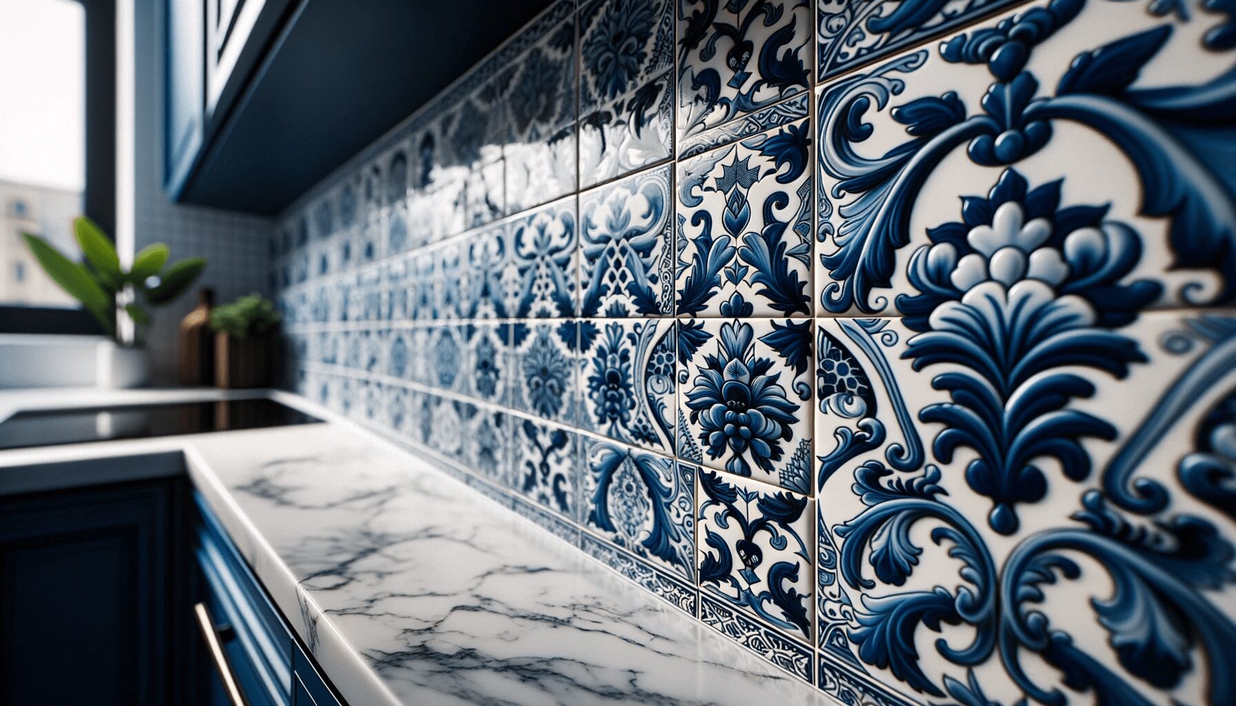 Portuguese Tile Backsplash design