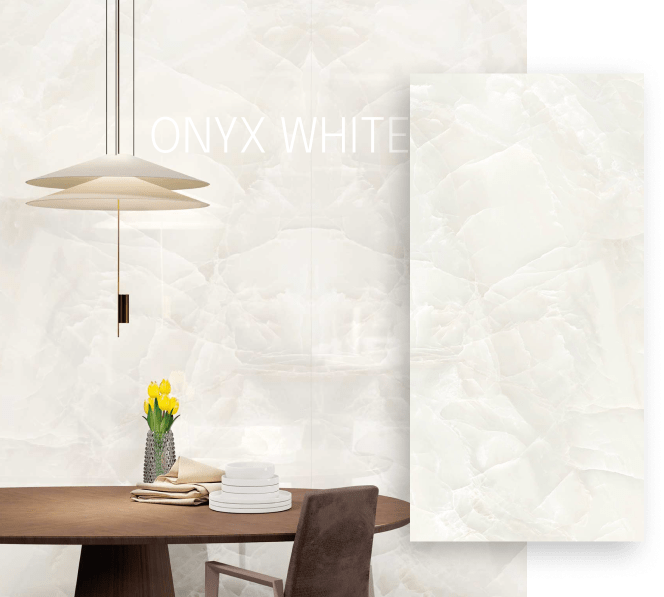 Onyx white porcelain slab