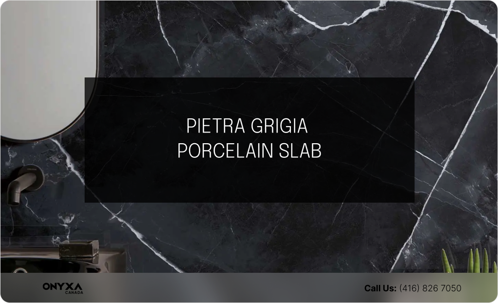 Top Porcelain Countertops Color Trends in 2024 7 PREMIUM CALACATTA BLACK PORCELAIN SLAB