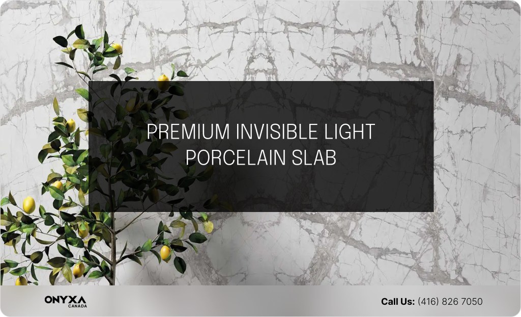 Top Porcelain Countertops Color Trends in 2024 3 PREMIUM INVISIBLE LIGHT PORCELAIN SLAB